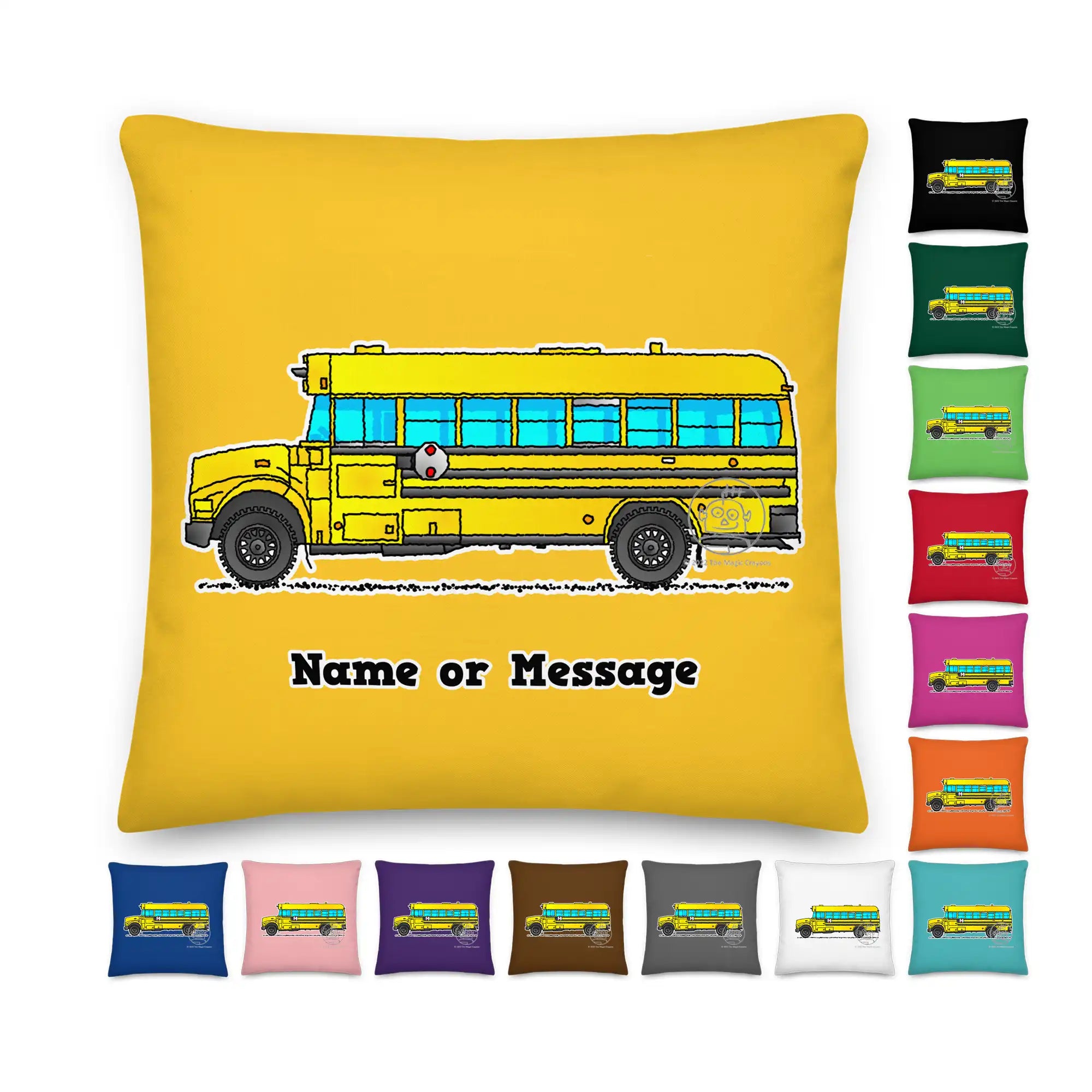 School Bus Mug for Driver or Kids. Enamel Personalized Cup T030