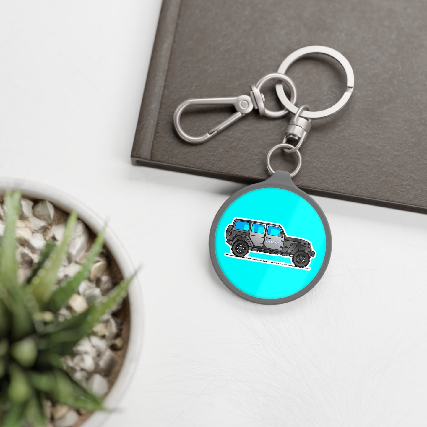 All-Terrain Police Car Keyring – Off-Road Law Enforcement Vehicle