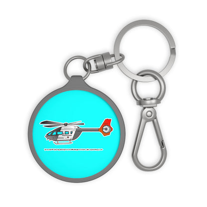 Black and White Police Helicopter Keyring – Law Enforcement Aviation Keychain