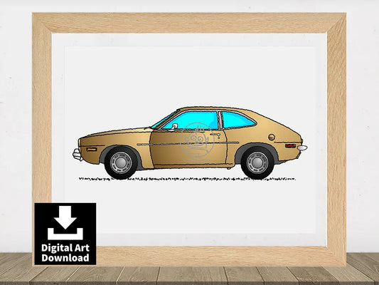 1979 Honda Accord Hatchback – Digital Illustration Download (E060)