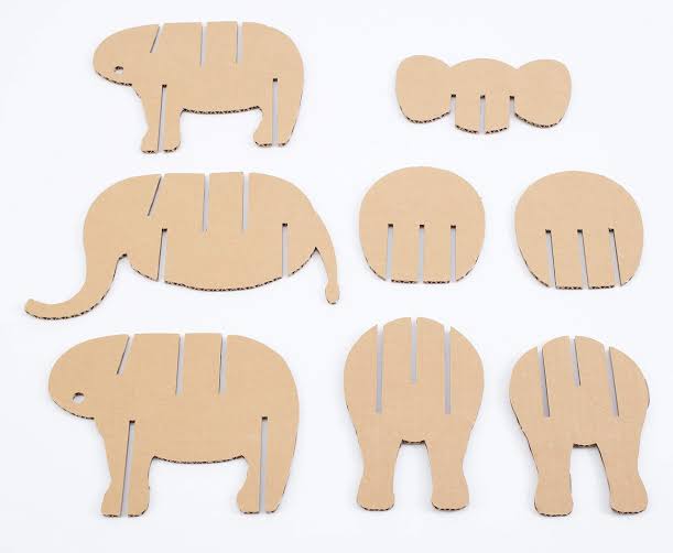 3D Cardboard Elephant Puzzle – Easy DIY Educational Craft for Kids