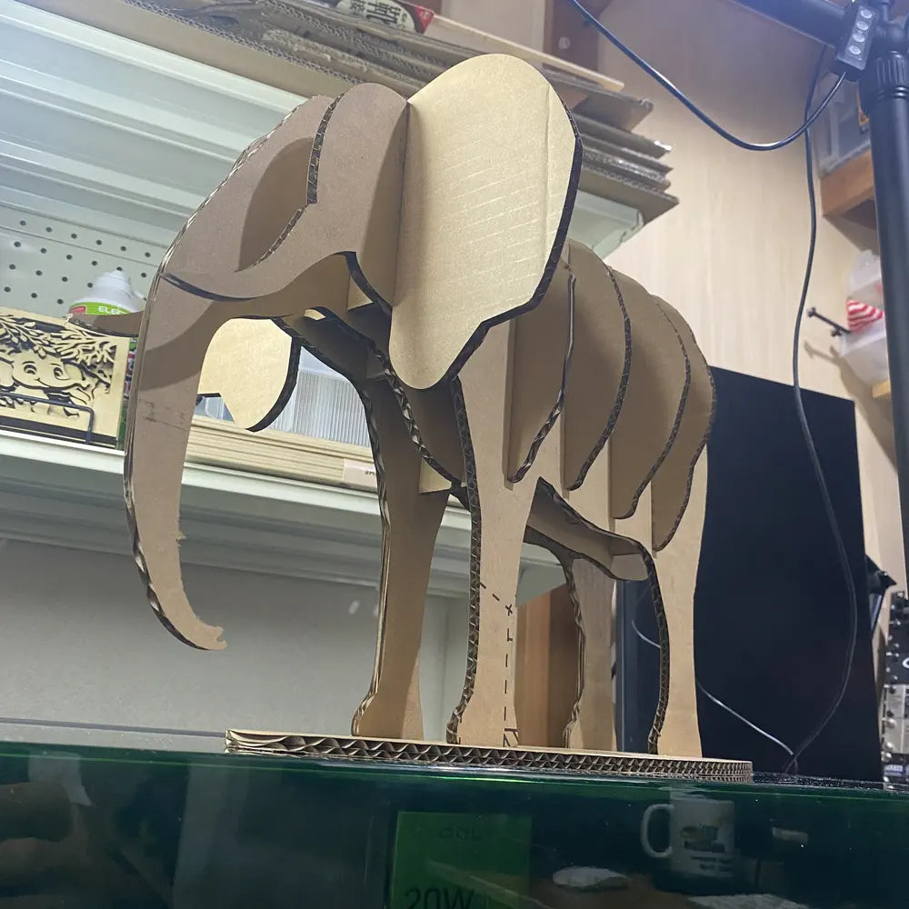 3D Cardboard Elephant Puzzle – Easy DIY Educational Craft for Kids