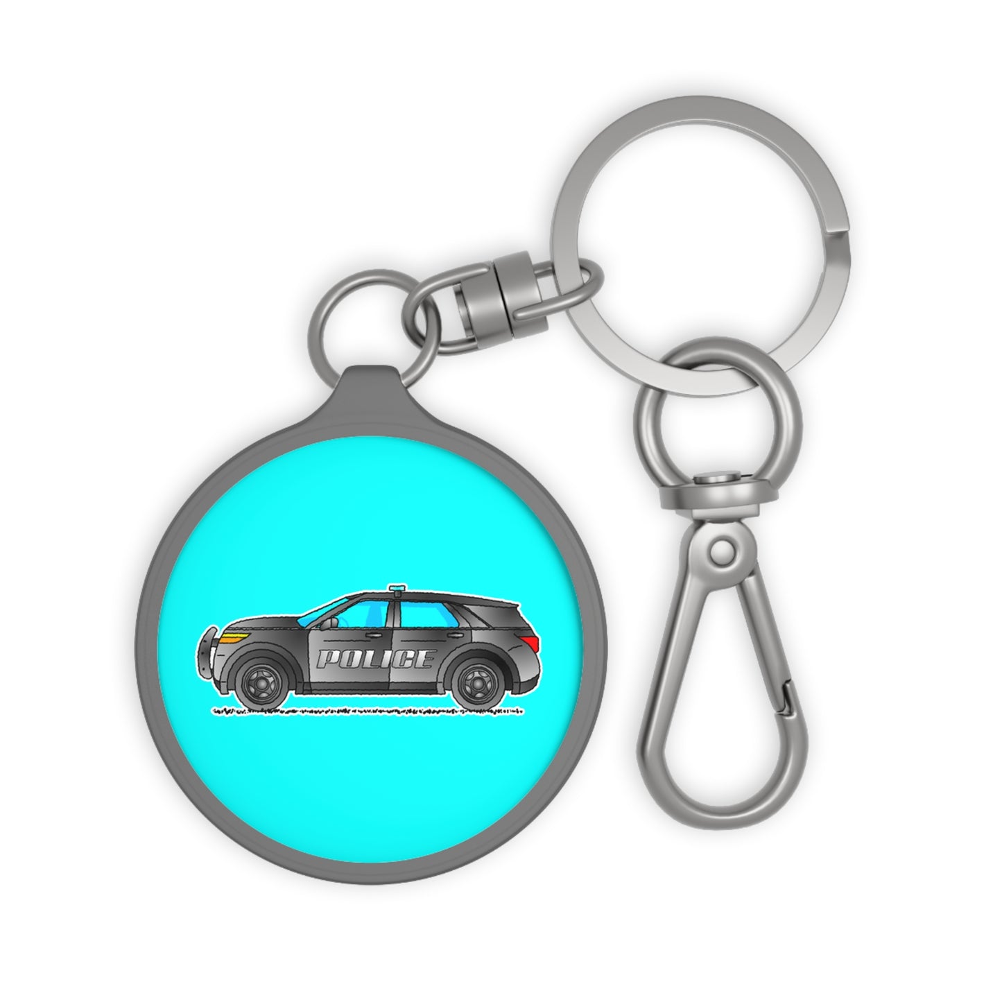 Black SUV Police Car Keyring – Law Enforcement Vehicle Keychain