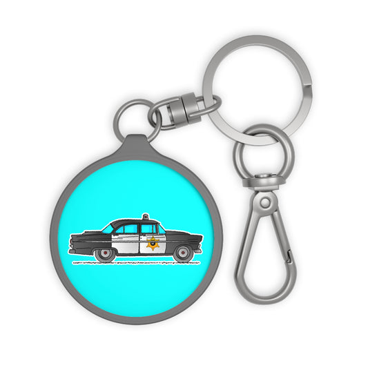 1950s Patrol Car Keyring – Classic Police Car Keychain