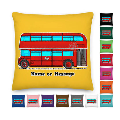 London Bus Pillow Cushion, Personalized P017