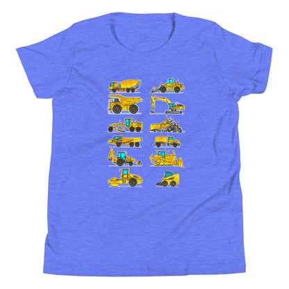 Construction Vehicles T-Shirt, Youth