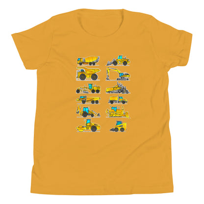 Construction Vehicles T-Shirt, Youth