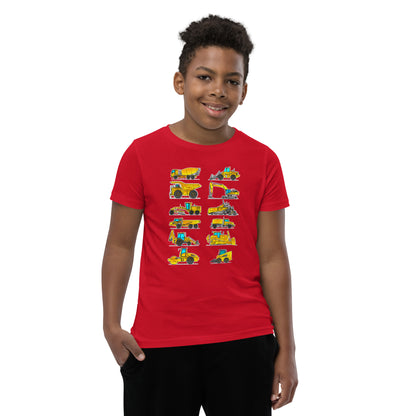 Construction Vehicles T-Shirt, Youth