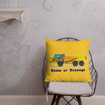 Articulated Hauler Pillow Cushion, Personalized