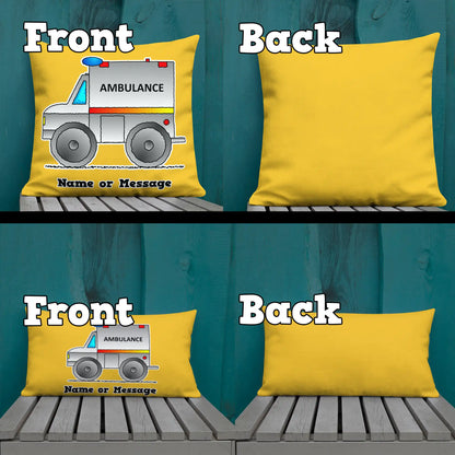 Ambulance Pillow Cushion, Personalized P009