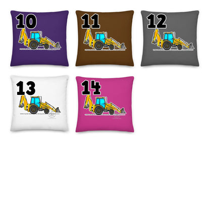 Backhoe Pillow Cushion, Personalized P013