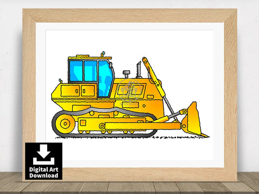 Bulldozer - Digital Illustration Download (E020)