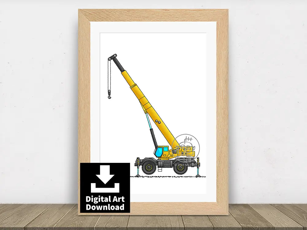 Carry Deck Crane – Digital Illustration Download (E074)