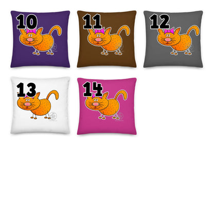 Orange Kitten Pillow Cushion, Personalized P015