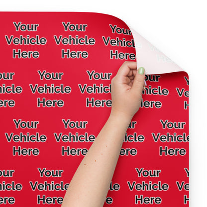 Custom Vehicle Wrapping Paper – Choose Your Design (Red, Green, Yellow)