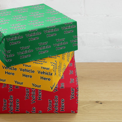 Custom Vehicle Wrapping Paper – Choose Your Design (Red, Green, Yellow)