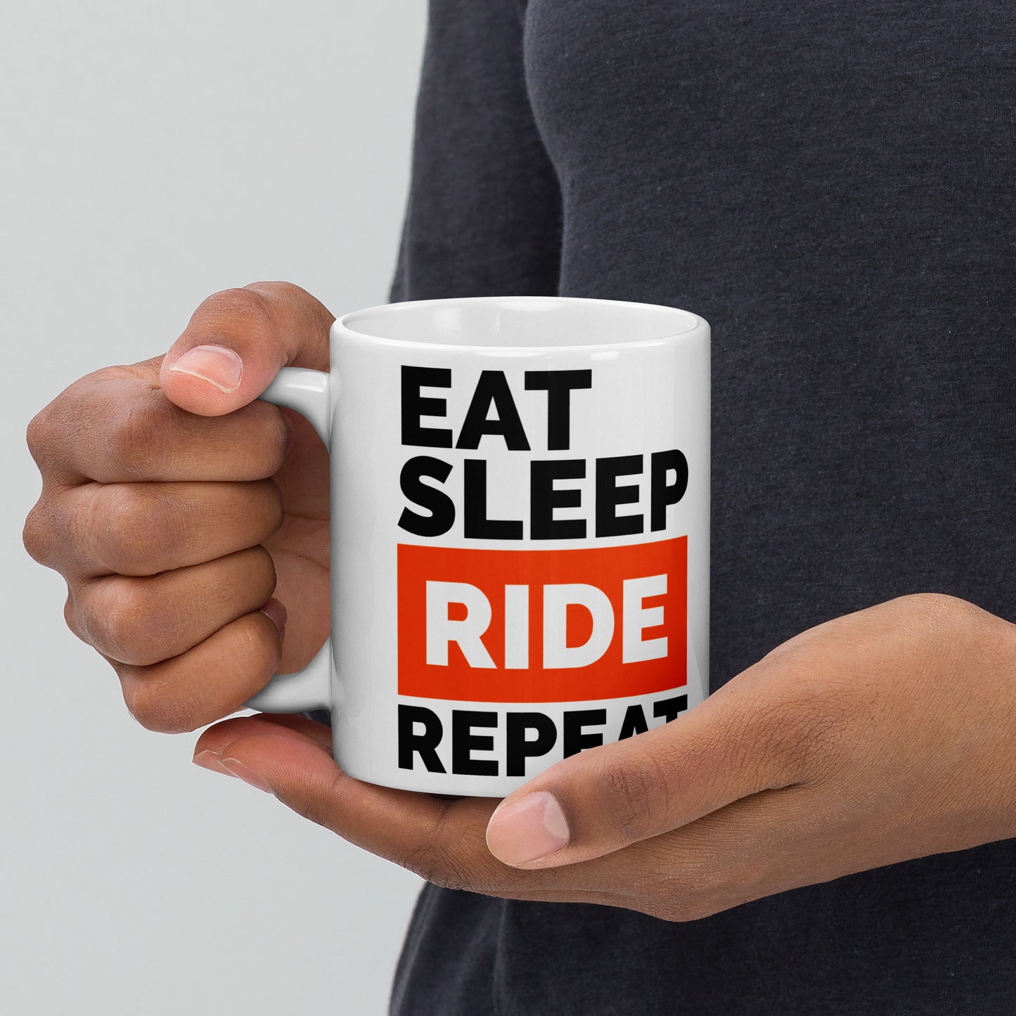 サイクリスト コーヒー マグ – 「Eat, Sleep, Ride, Repeat」 – 自転車愛好家へのギフト