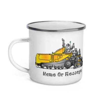 Asphalt Paver Enamel Mug, Personalized T010