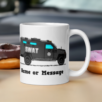 Police SWAT Truck Mug, Personalized M056