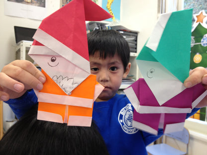 Origami Santa: Free Japanese Christmas Paper Craft for Kids & Teachers