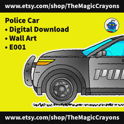 Ford Police Interceptor - Digital Illustration Download (E001)