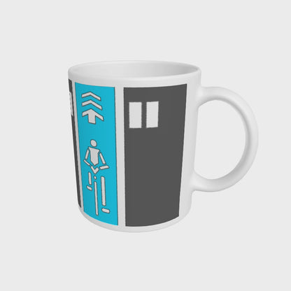 Japanese Blue Cycle Lane Mug