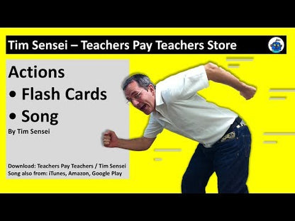 English Actions Flash Cards | Digital Download