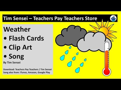 English Weather Flash Cards | Digital Download