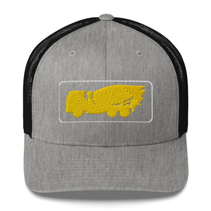 Embroidered Yellow Cement Mixer Truckers Cap