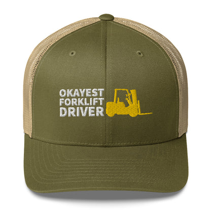 Okayest Forklift Driver Cap Licensed Operator Gifts