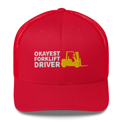 Okayest Forklift Driver Cap Licensed Operator Gifts