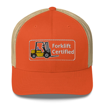 Yellow Forklift Certified Cap