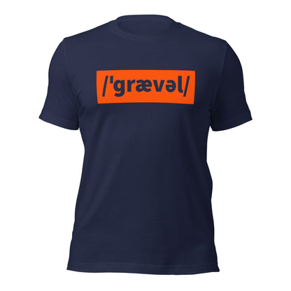 Gravel Bike T-Shirt, Adult Cyclist, Phonetic Spelling