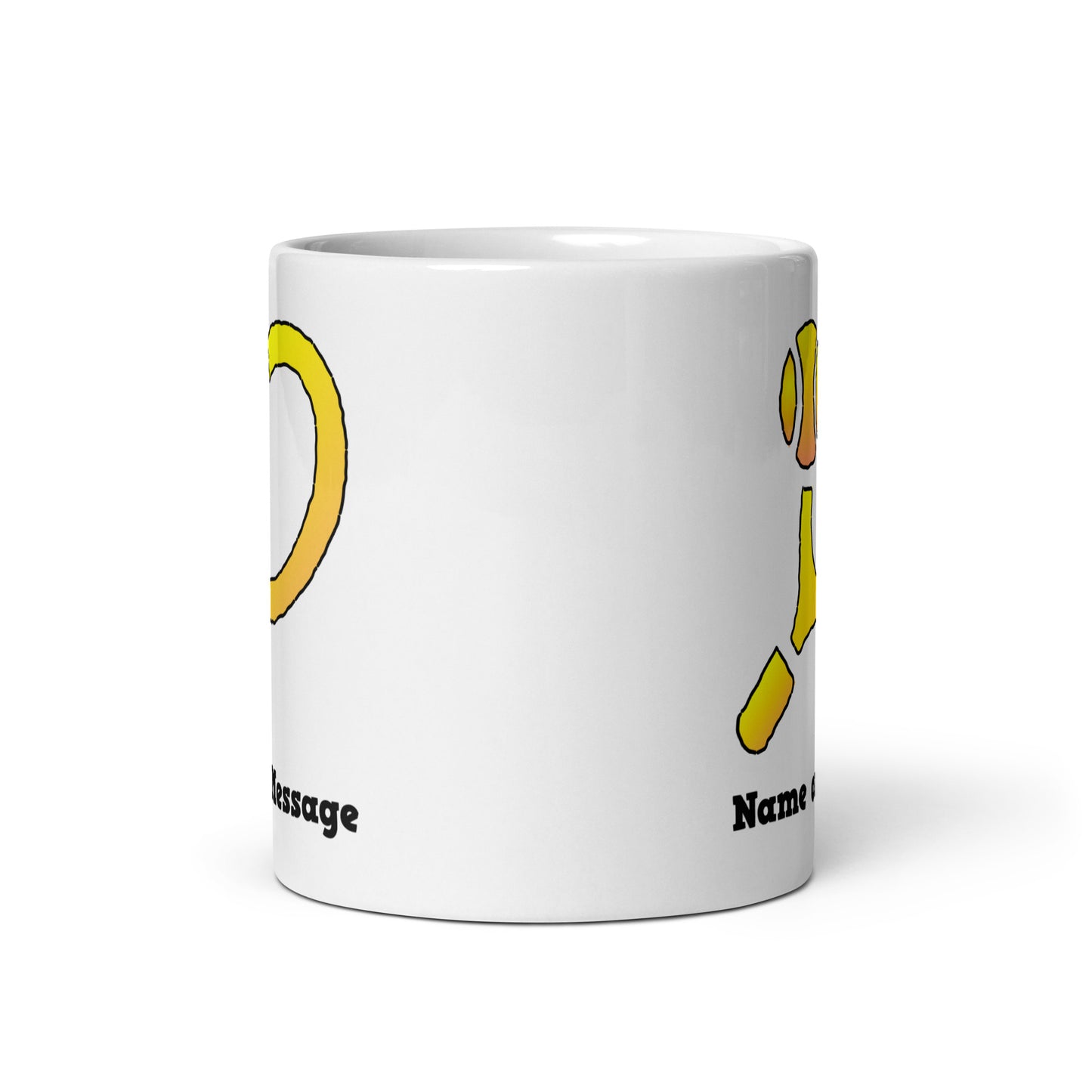 Personalized Yellow Tennis Racket And Ball Mug