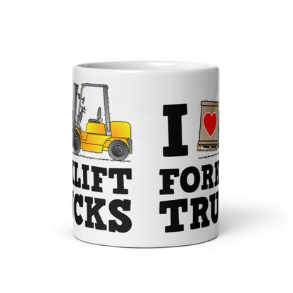 I Love Forklift Trucks Valentine Day Mug