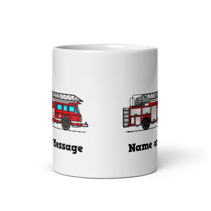 Personalized Red Fire Truck Mug