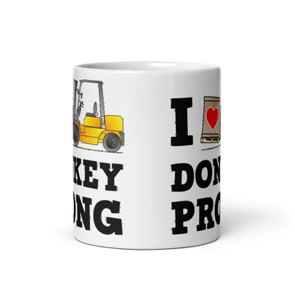 Yellow Donkey Prong Valentines Day Mug