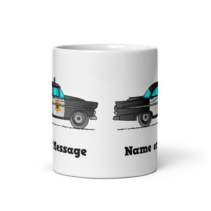 Personalized Classic 50s Police Patrol Car Mug