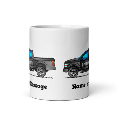 Personalized Police V8 4WD Pickup Truck Mug