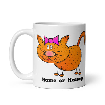 Personalized Cute Orange Cat Mug