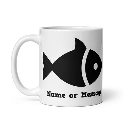 Personalized Big Fish Little Fish Cardboard Box Ravers Mug