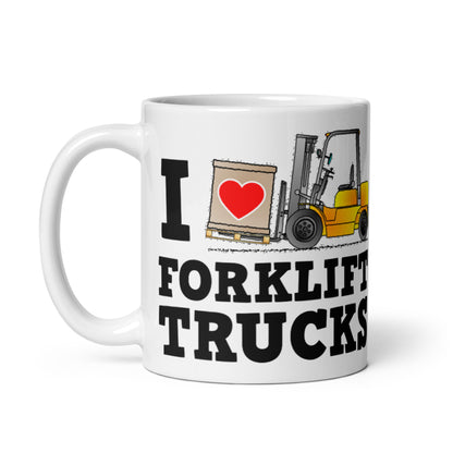 I Love Forklift Trucks Valentine Day Mug