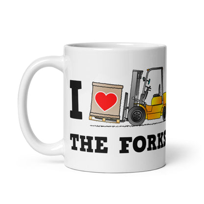 I Love The Forks Valentines Day Mug