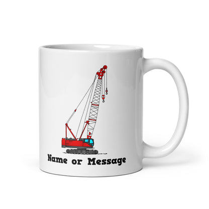 Personalized Red Crawler Crane Mug