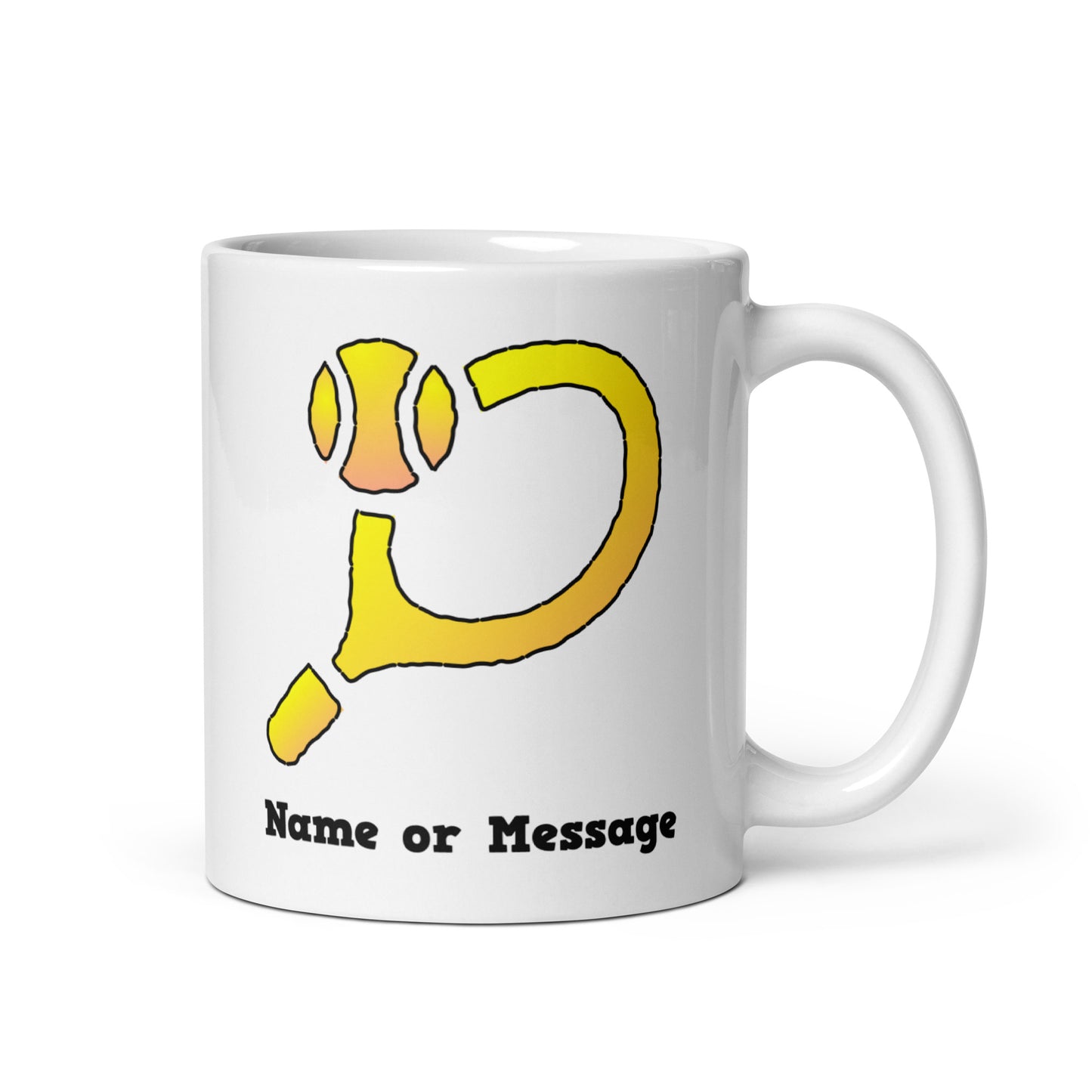 Personalized Yellow Tennis Racket And Ball Mug