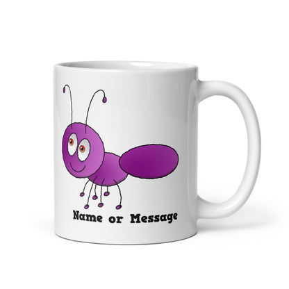 Personalized Purple Ant Mug