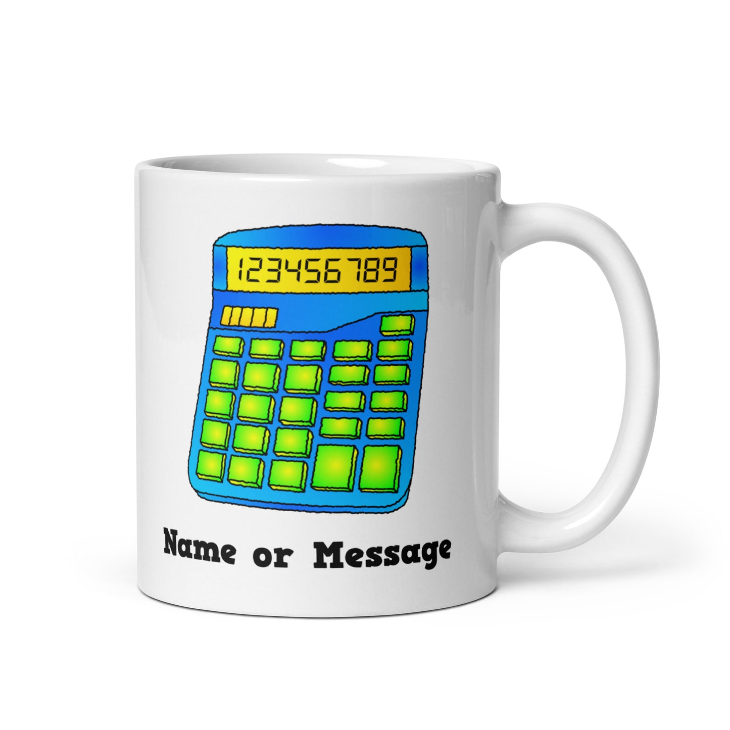 Personalized Teacher Mug - Custom Name Calculator Mug