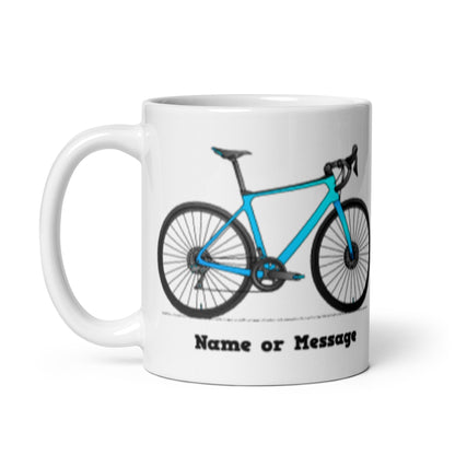 Blue Road Bike Mug, Personalized