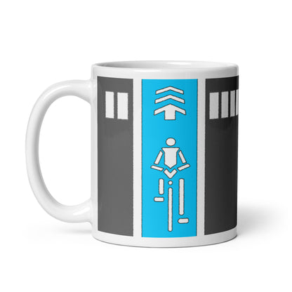 Japanese Blue Cycle Lane Mug