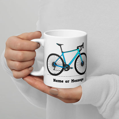 Blue Road Bike Mug, Personalized